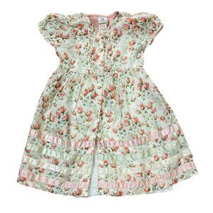 Cornelloki by April Cornell Vintage Floral Dress Toddle Size 2 Cottagecore